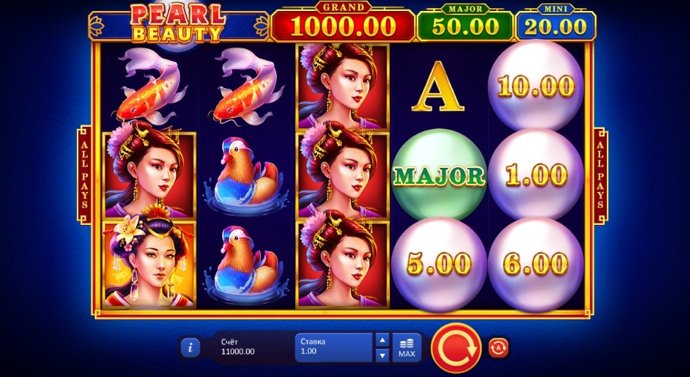 видео-слот от Playson Pearl Beauty Hold and Win Slot